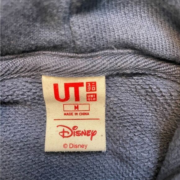 Uniqlo DISNEY Mickey Mouse Pullover Hoodie Men Medium Blue - Picture 4 of 5